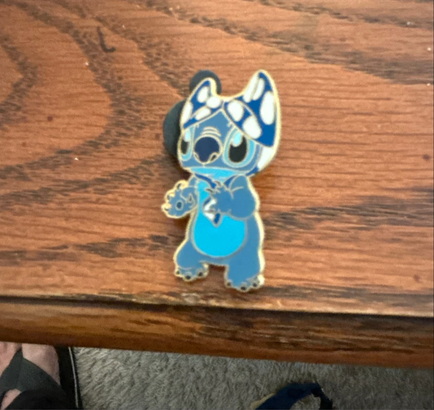 Stitch with Blue and White Mushroom Cap