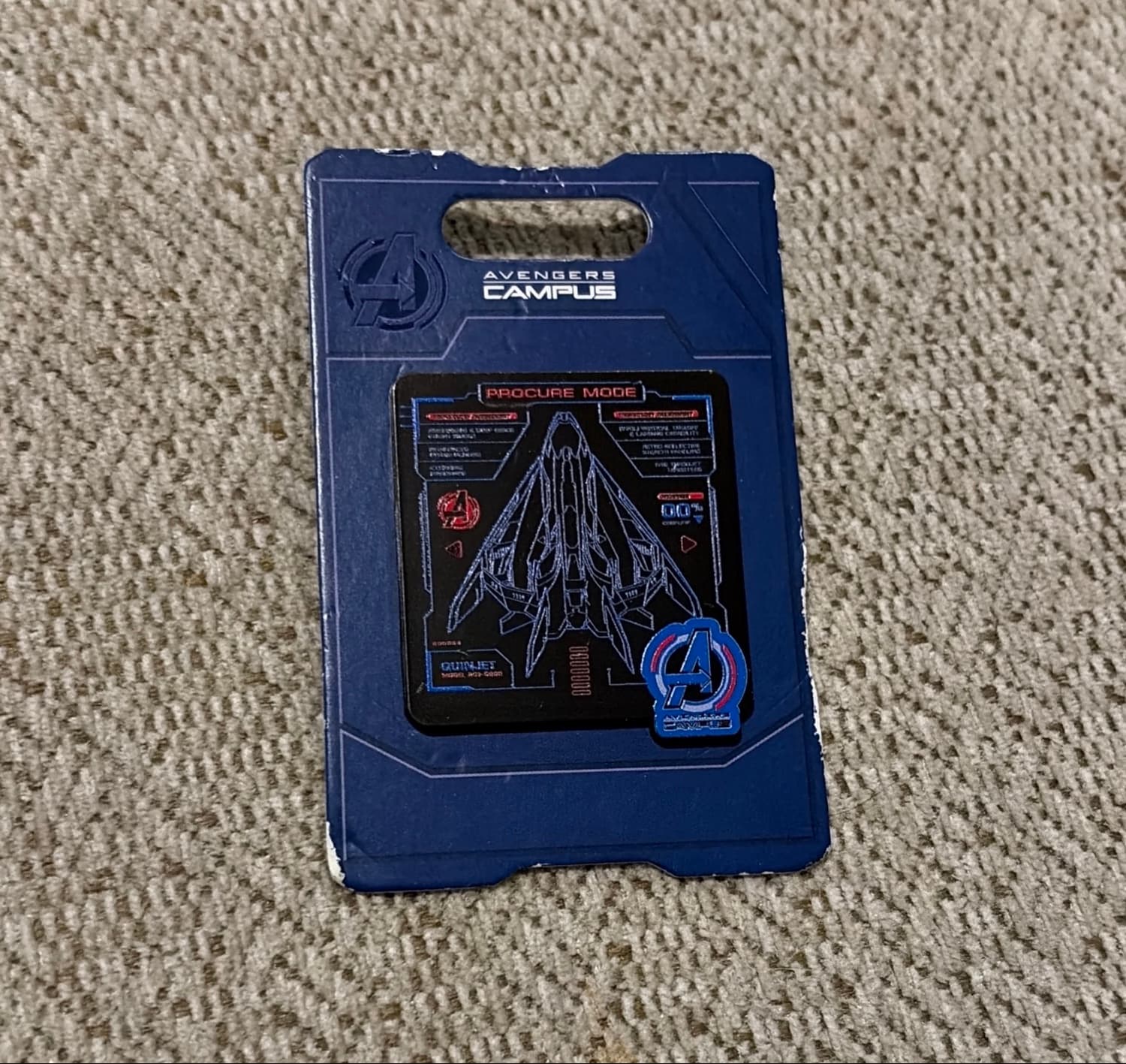 Avengers Campus Quinjet Procure Mode Pin front