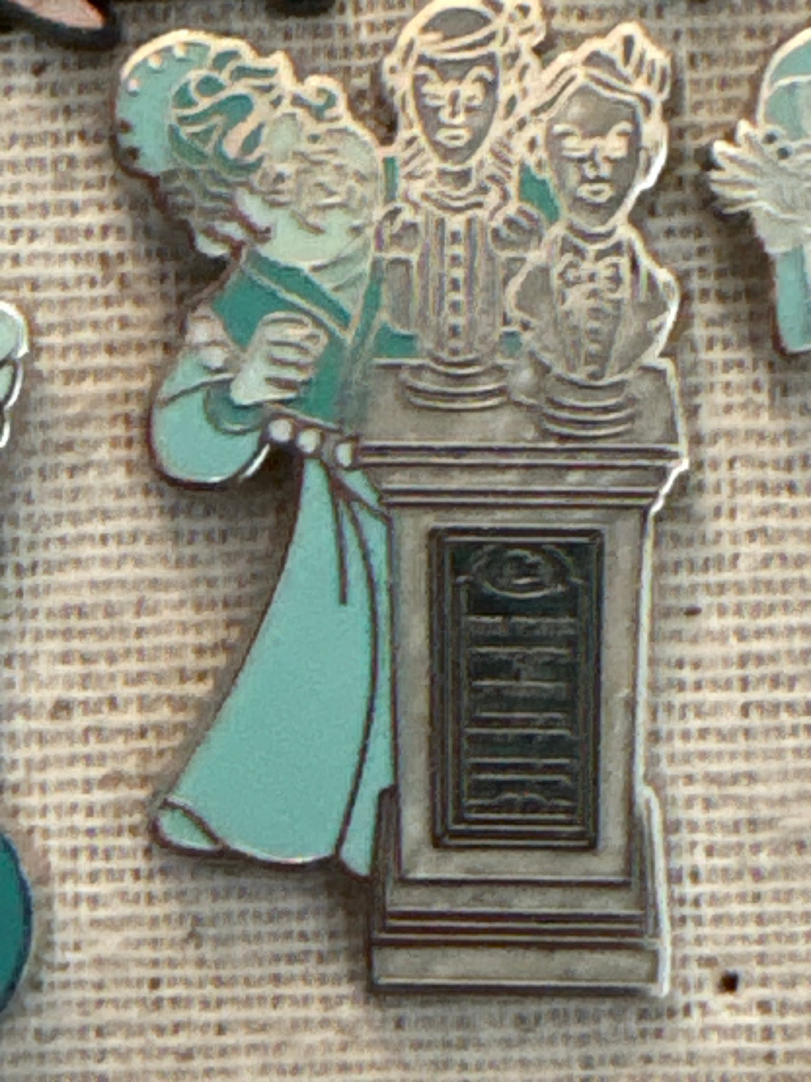 Aunt Florence and The Twins Wellington & Forsythia's Statue - Magic Kingdom's Haunted Mansion Interactive Graveyard Queue Mystery Collection front