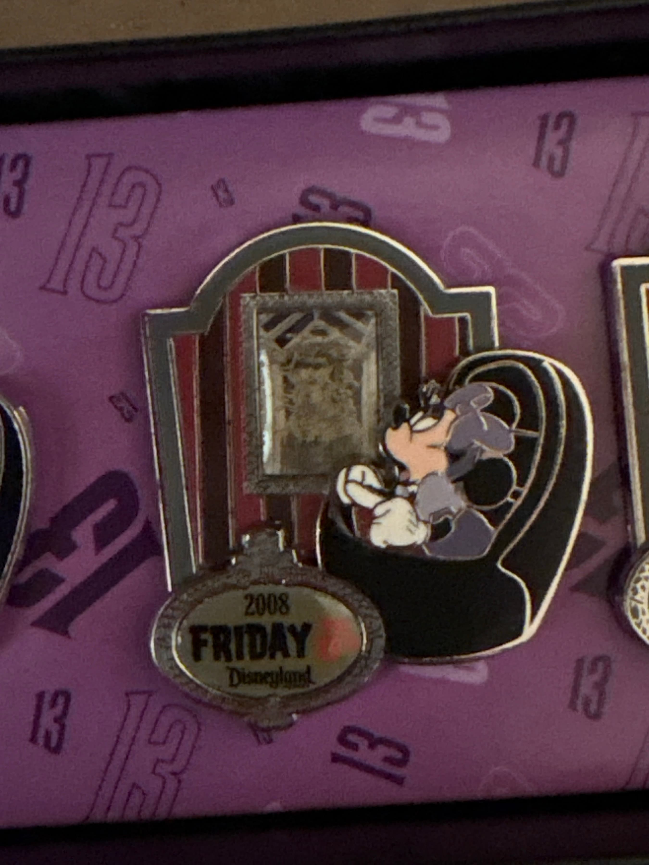 Minnie Mouse - Haunted Mansion Friday the 13th Doom Buggy Pin Set front