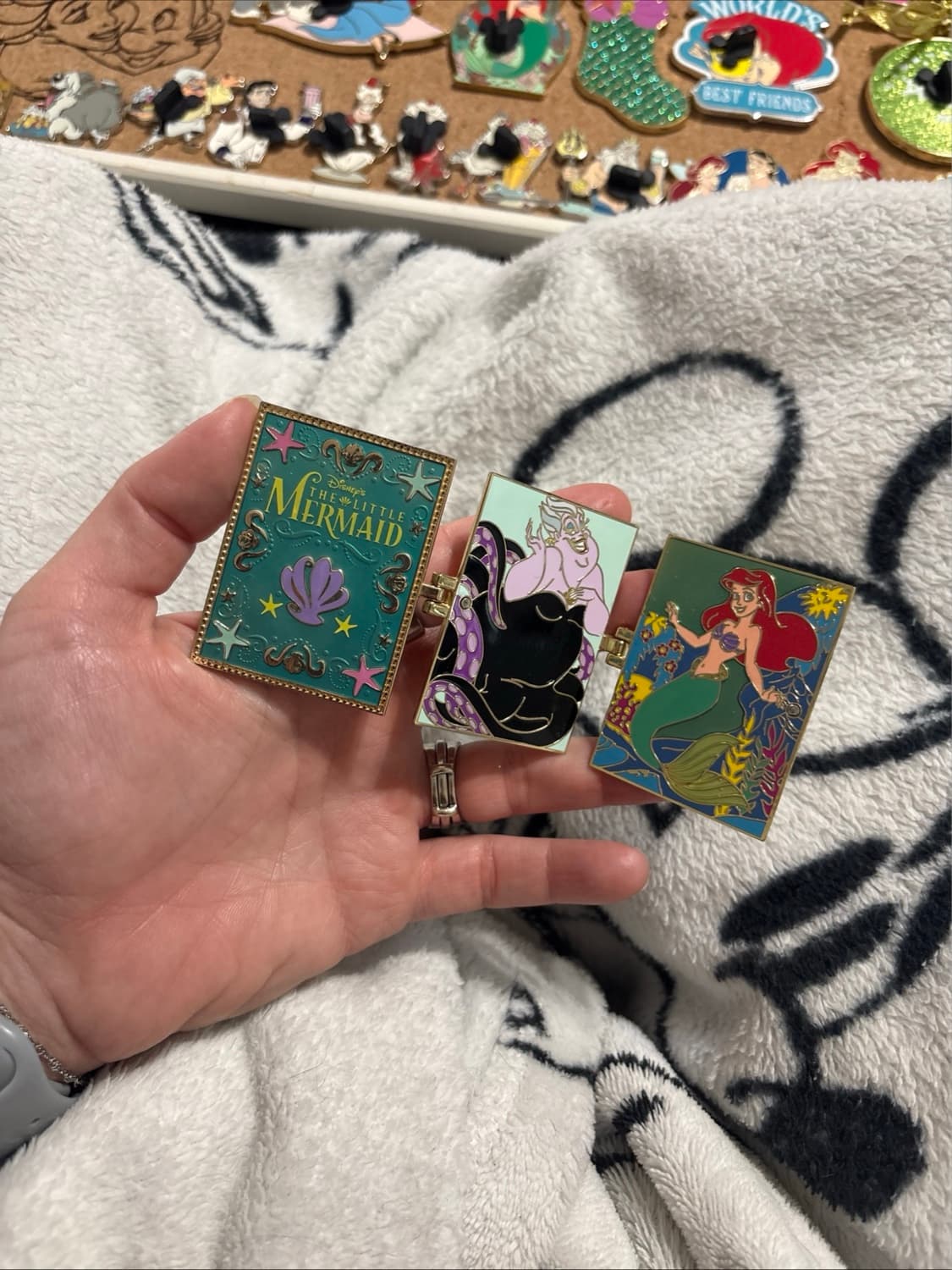 Ariel and Ursula Timeless Tales Hinged Book Pin