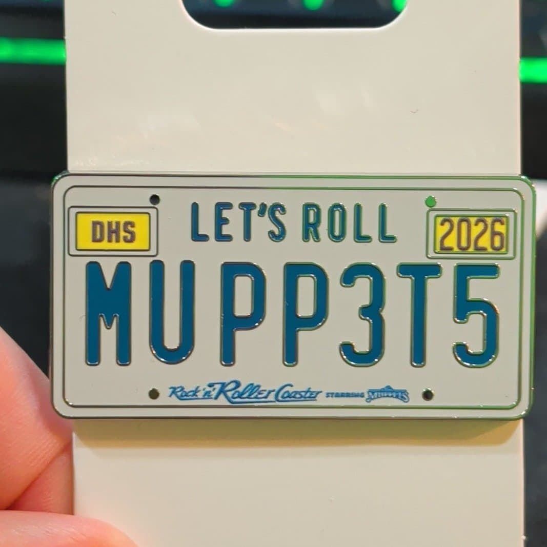 Rock 'n' Roller Coaster Starring The Muppets - Let's Roll — MUPP3T5 License Plate