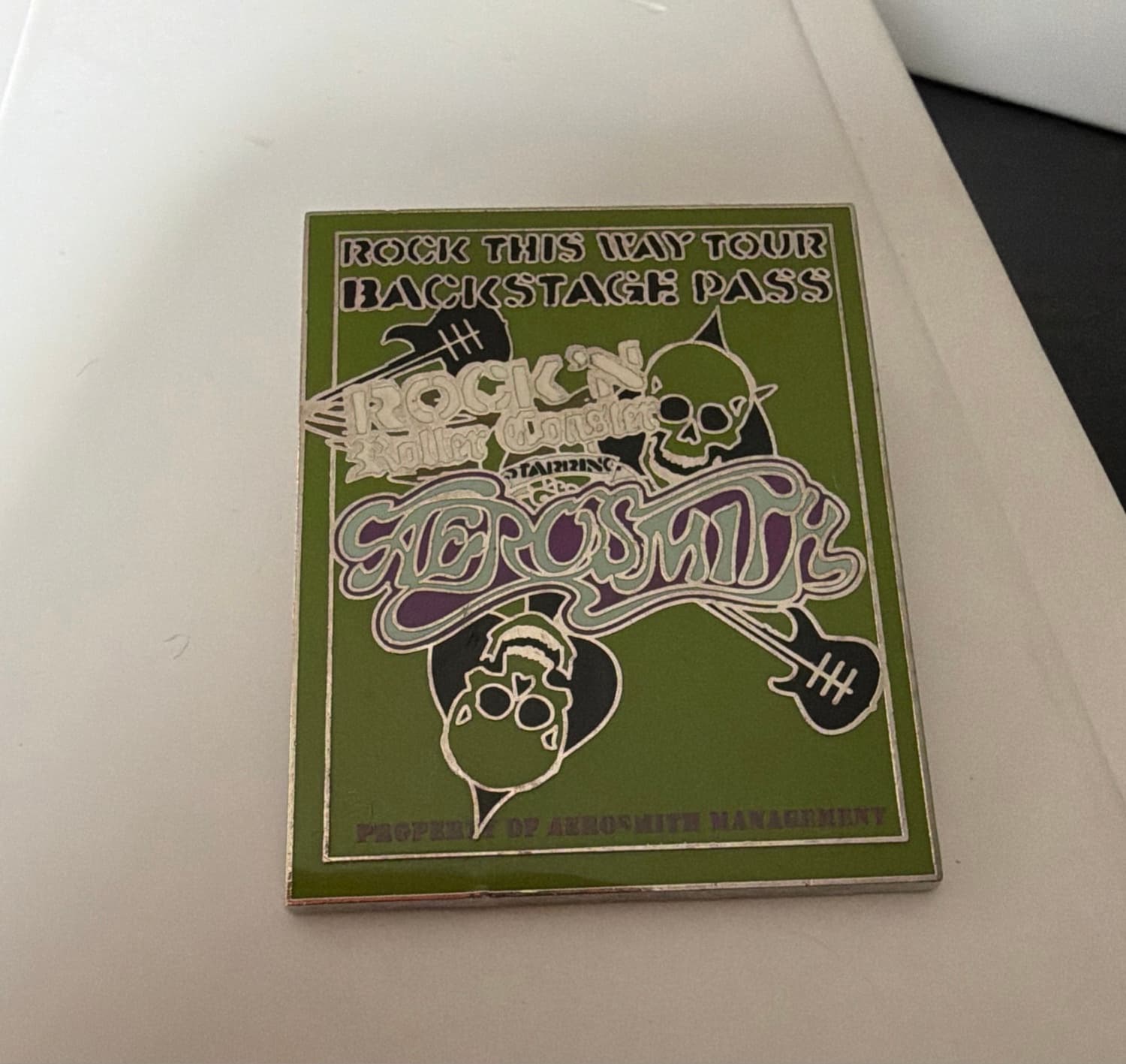 Aerosmith backstage pass pin