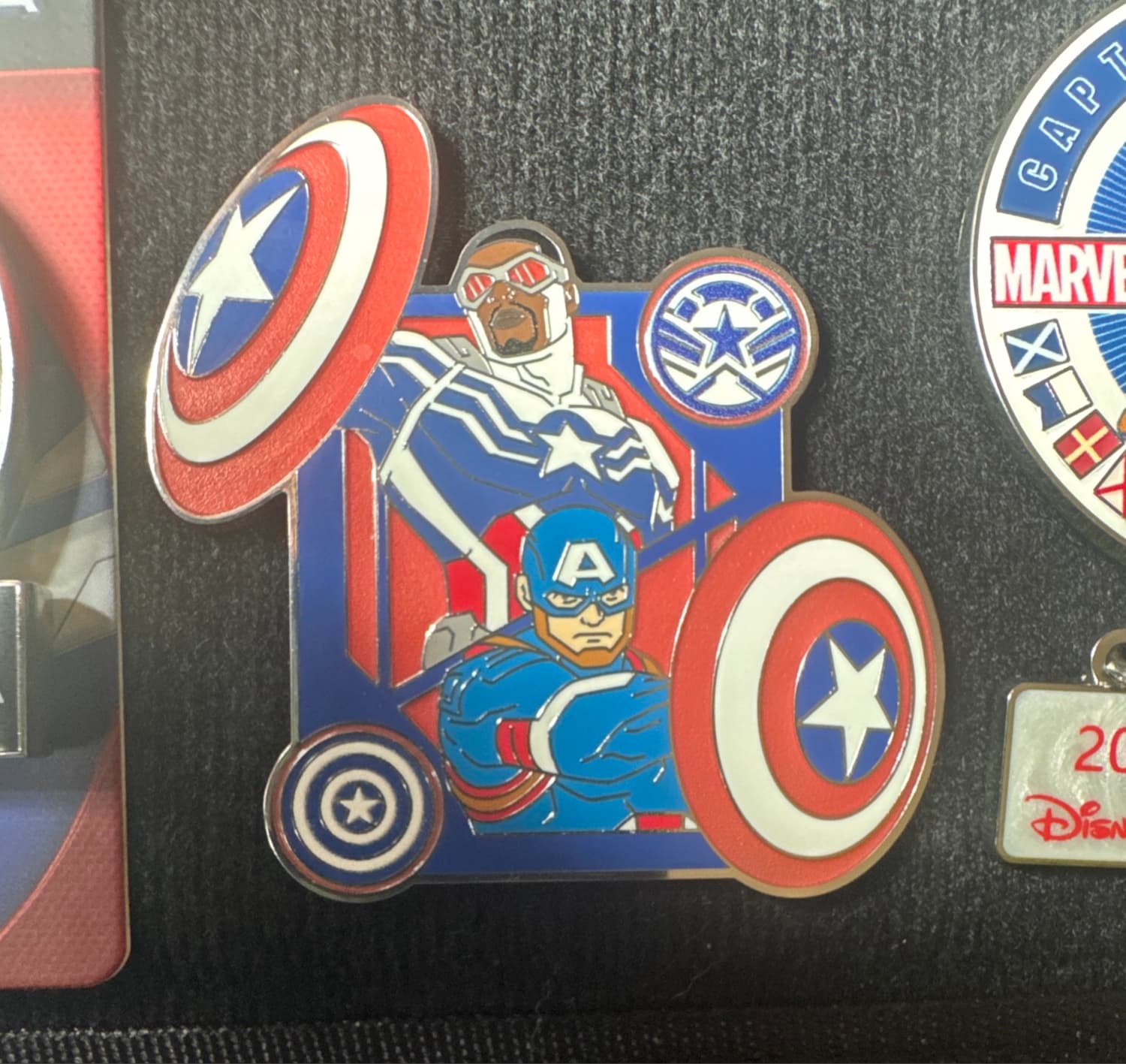 Captain America and Sam Wilson Pin front