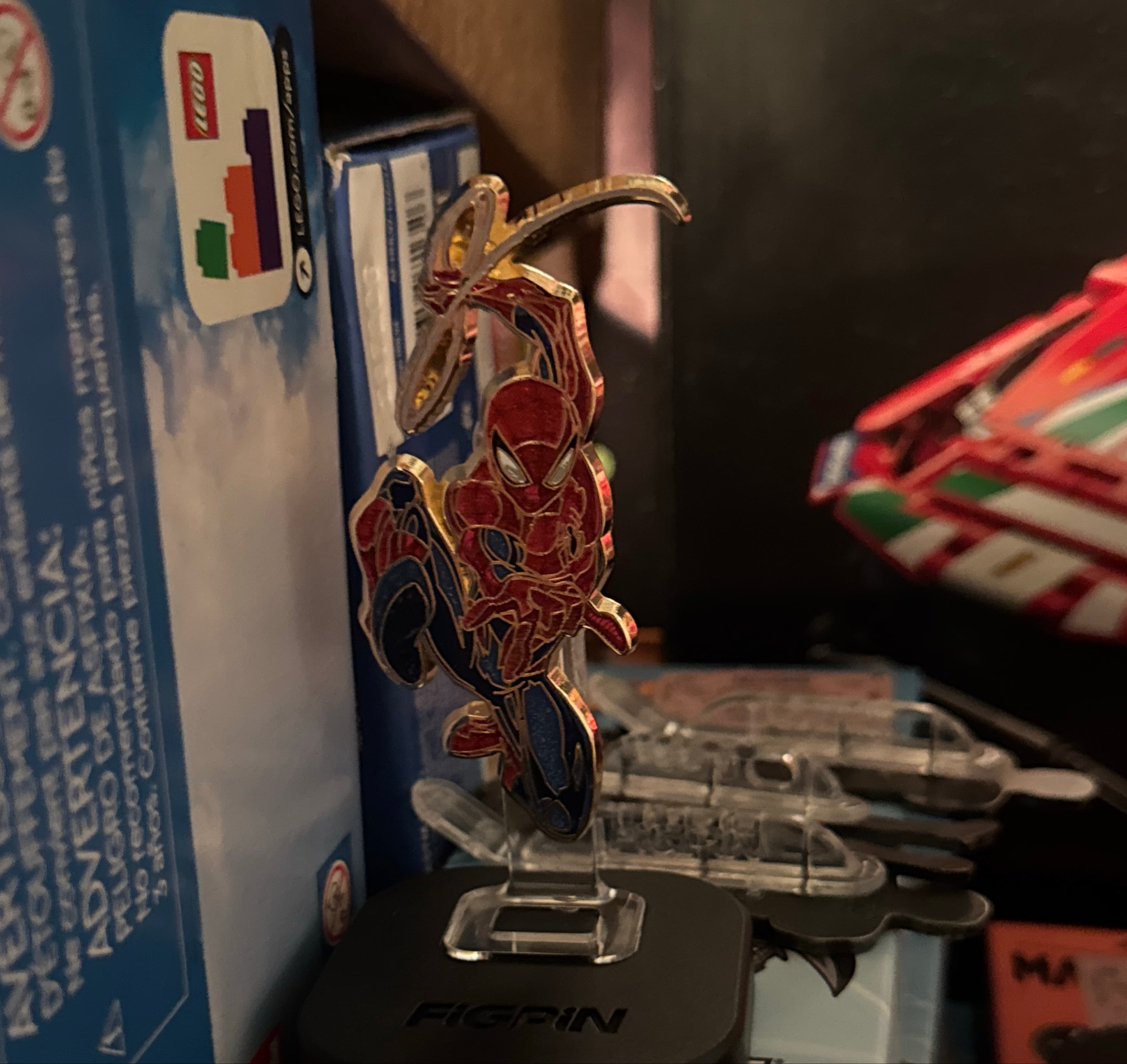 Spider Man FigPin Quest Mystery Enamel Pin Official Hyper Rare front