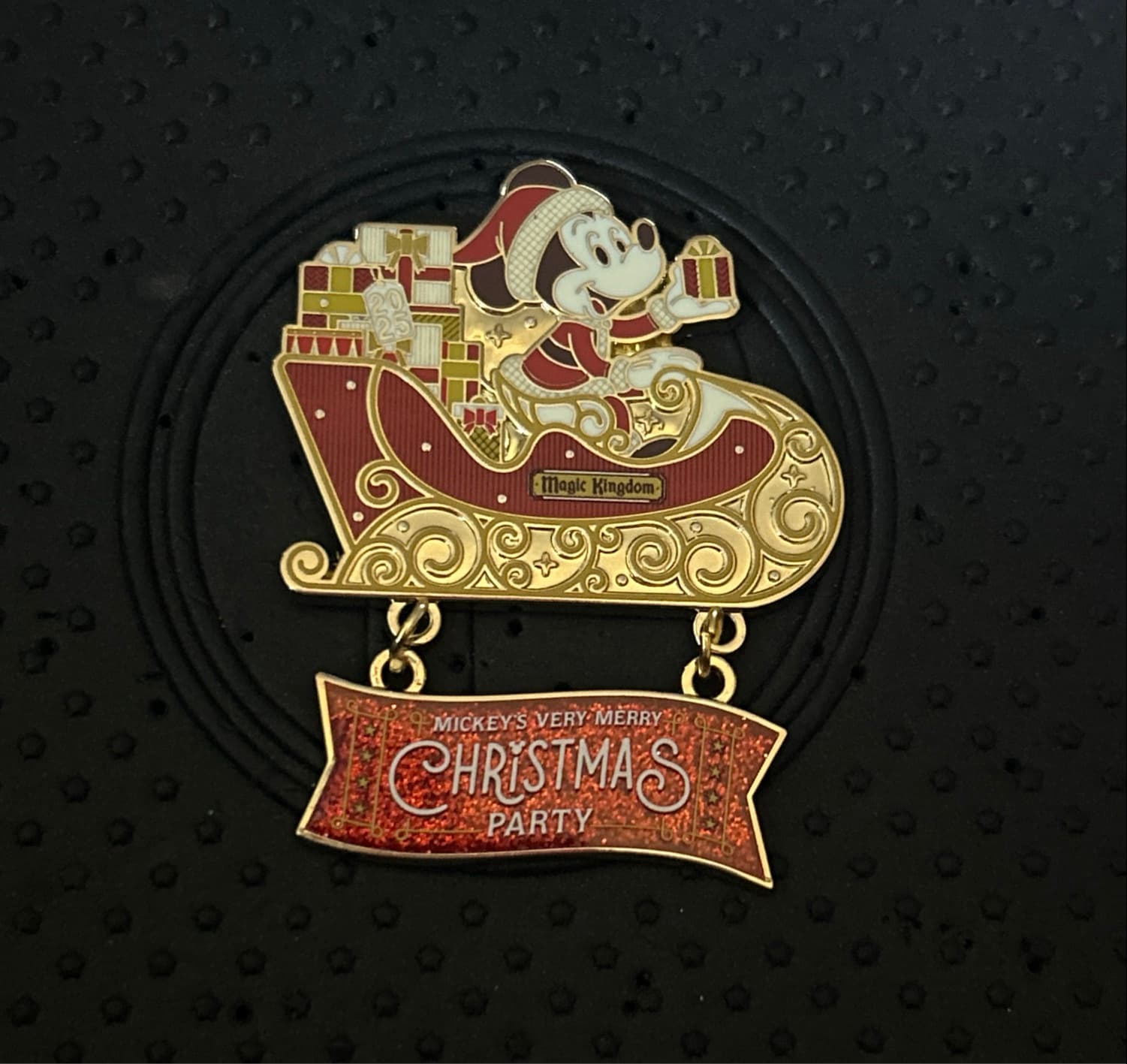 Mickey Mouse Sleigh Pin - Mickey's Very Merry Christmas Party 2025 front
