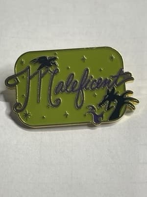 Loungefly Disney Villain Signature Name Blind Box Pin Set - Maleficent front