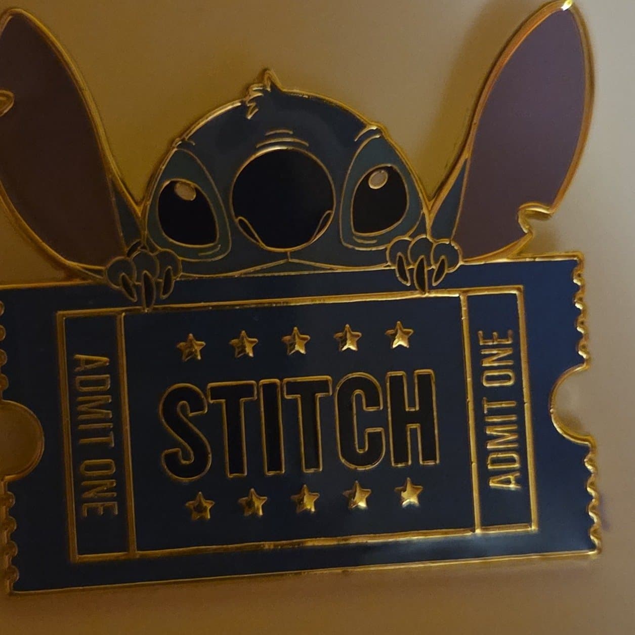 Admit One Ticket 1971 - Stitch front