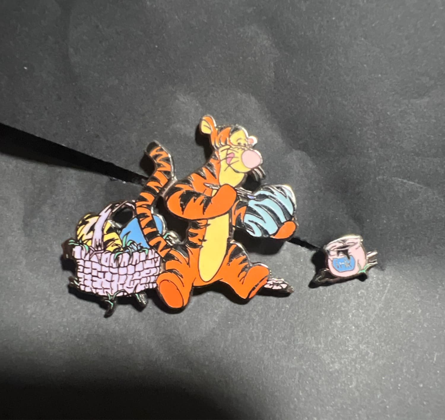 Tigger Painting Easter Egg with Ink Pot front