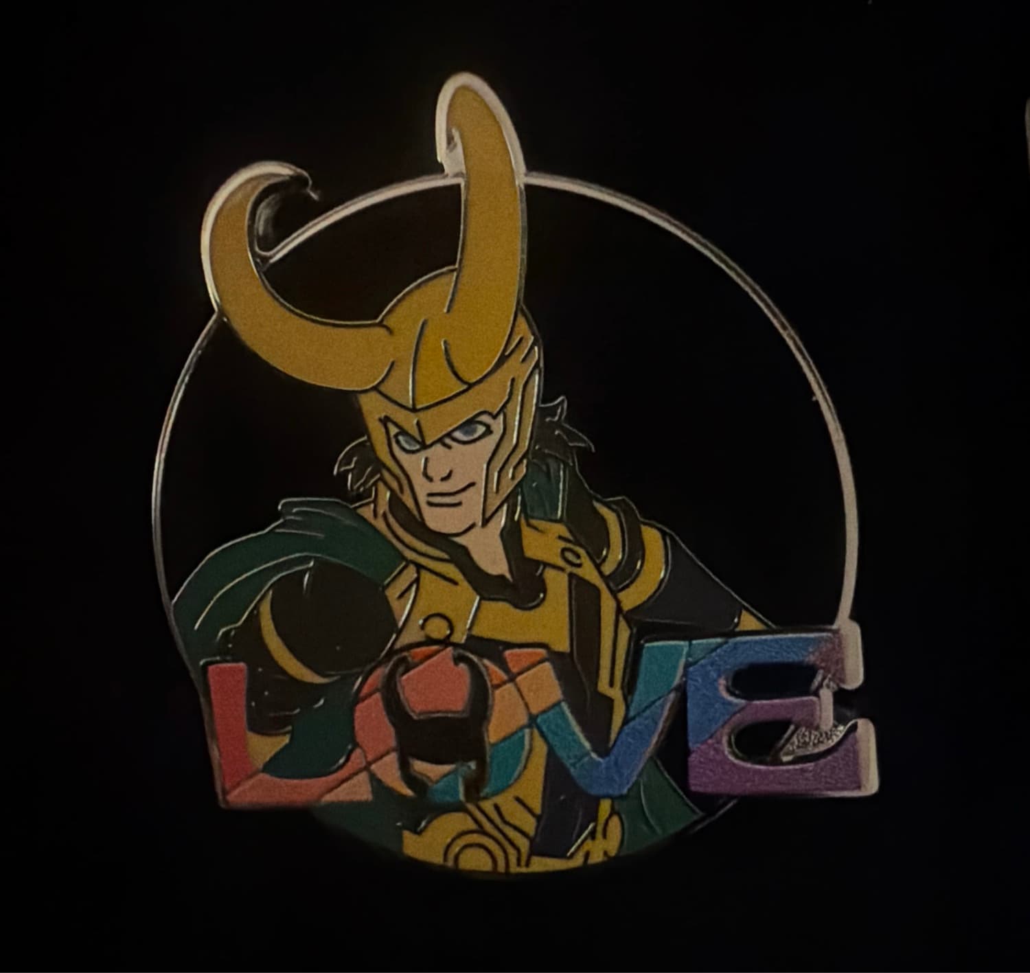 Loki ("LOVE") - Marvel Pride Collection Pin front