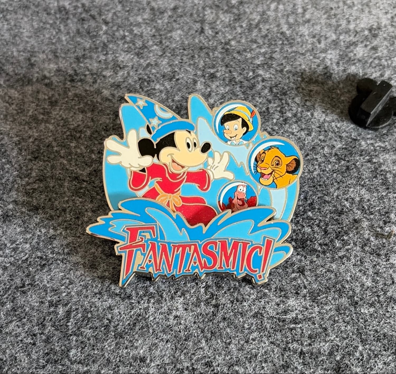 Fantasmic! — Sorcerer Mickey, Pinocchio, Simba and Sebastian