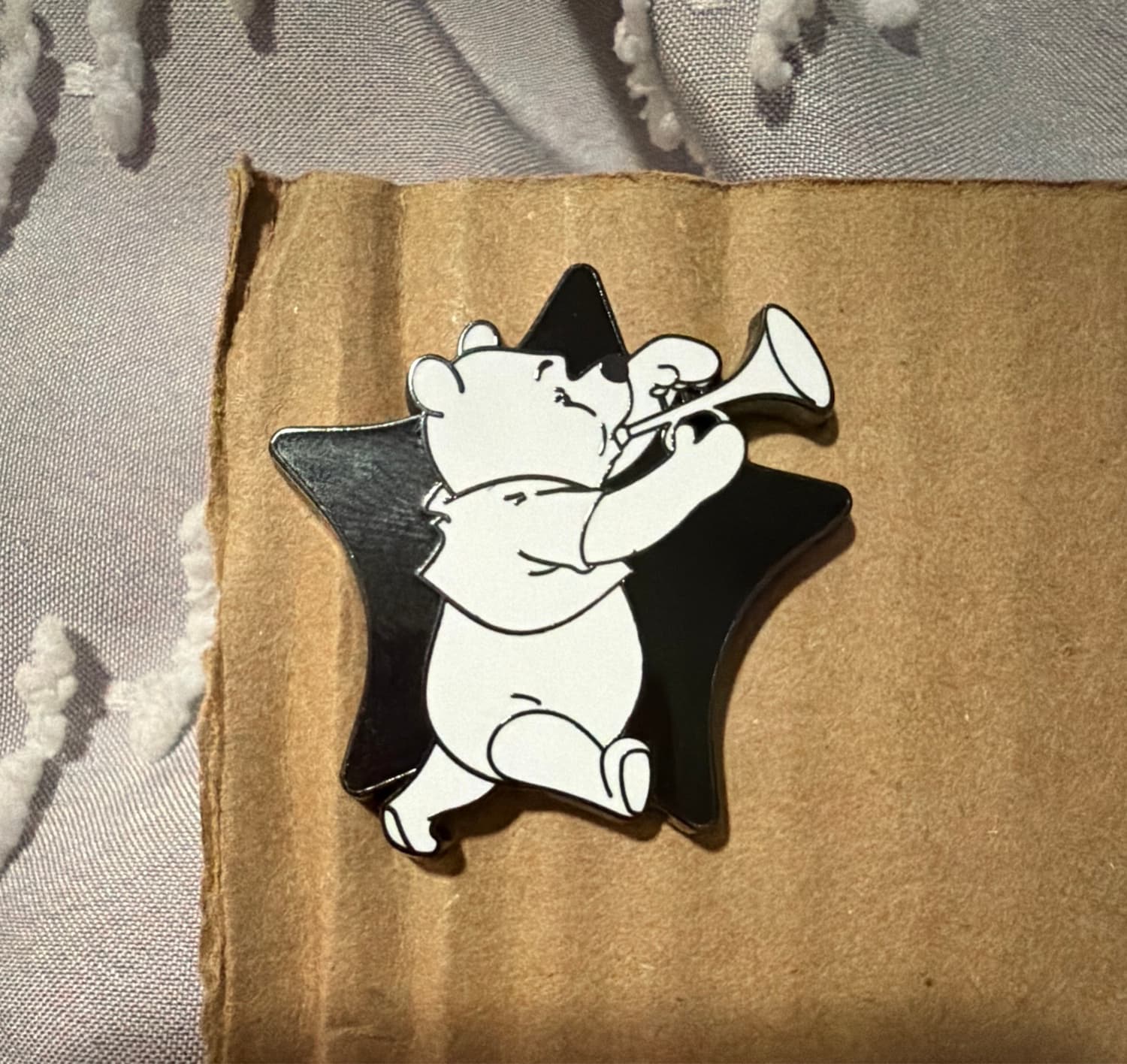 Winnie The Pooh with Trumpet FigPin