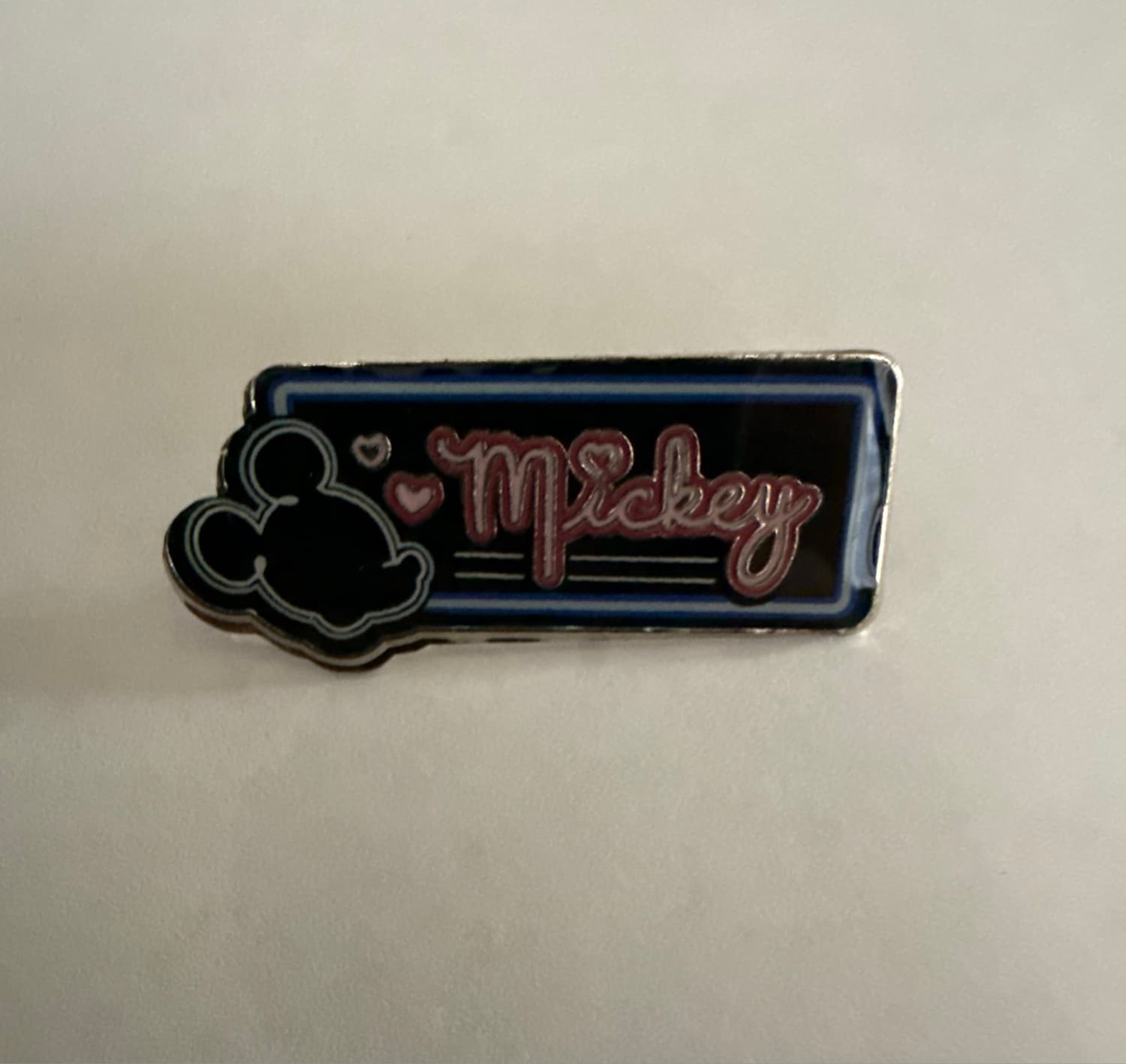 Black Neon Name Plate Mickey Mouse front
