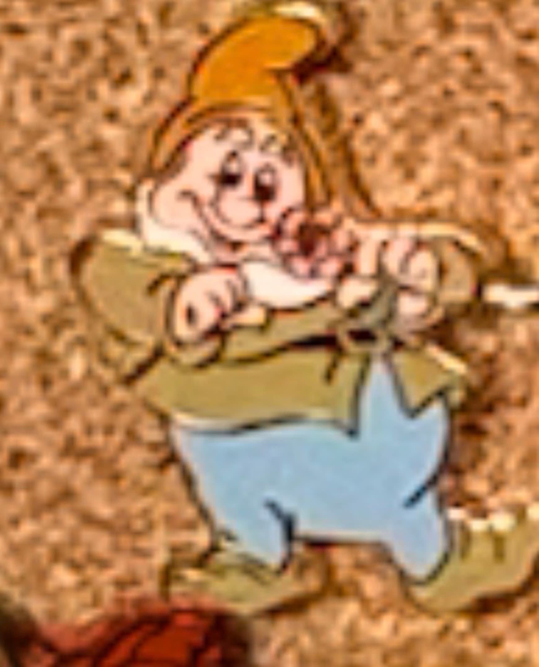 Happy Holding a Jeweled Flower Pin - Snow White and the Seven Dwarfs