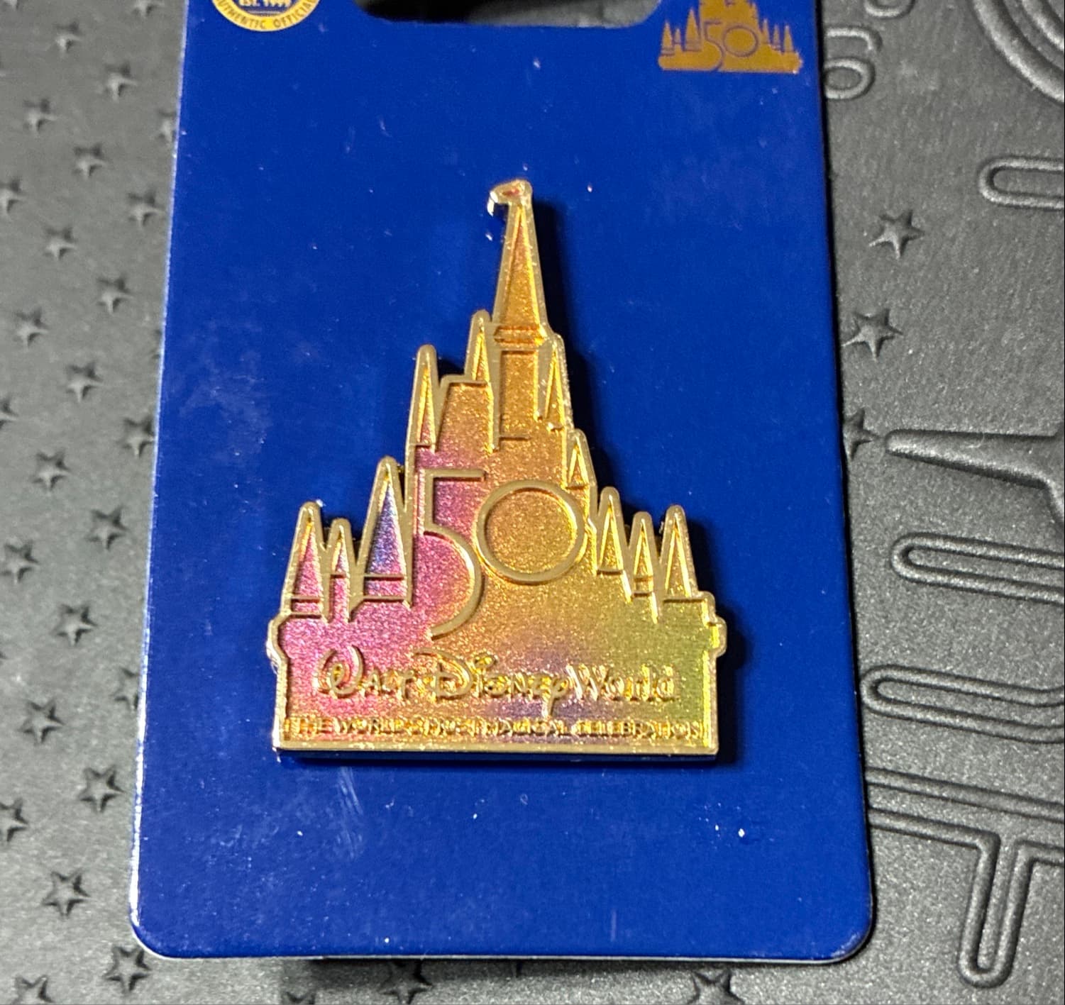 Walt Disney World 50th Anniversary Iridescent Cinderella Castle Pin