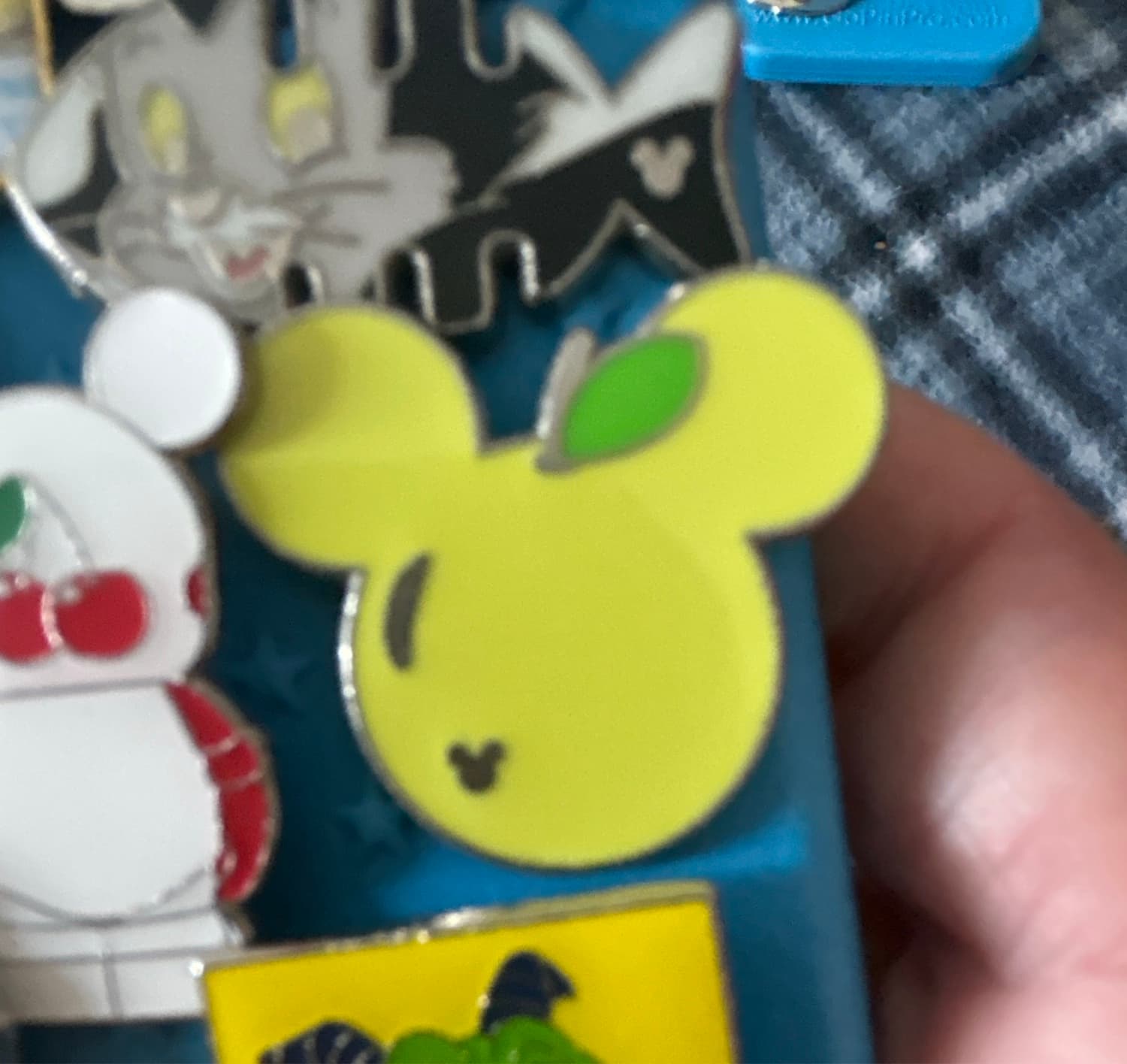 Mickey Mouse Green Apple Hidden Mickey Pin front