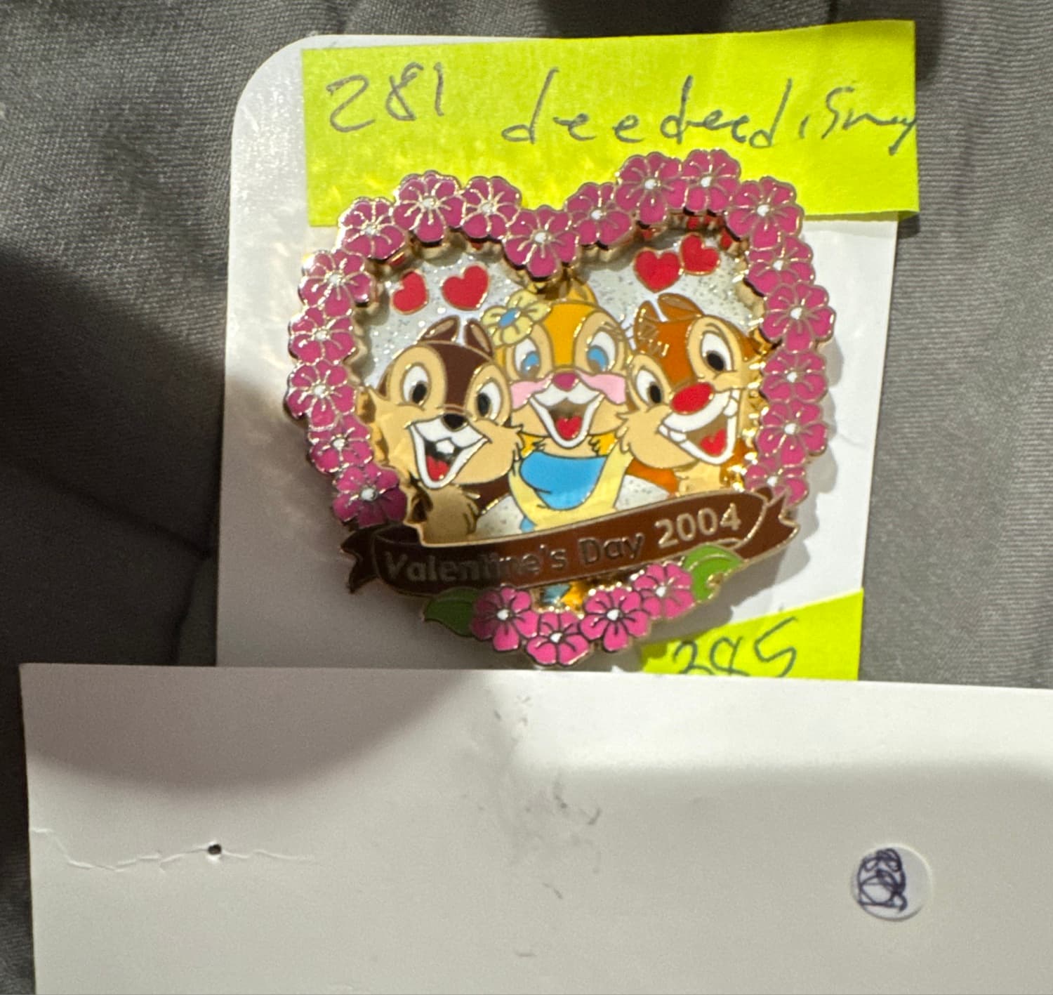 Chip, Dale & Clarice - Valentines Day sparkle heart front