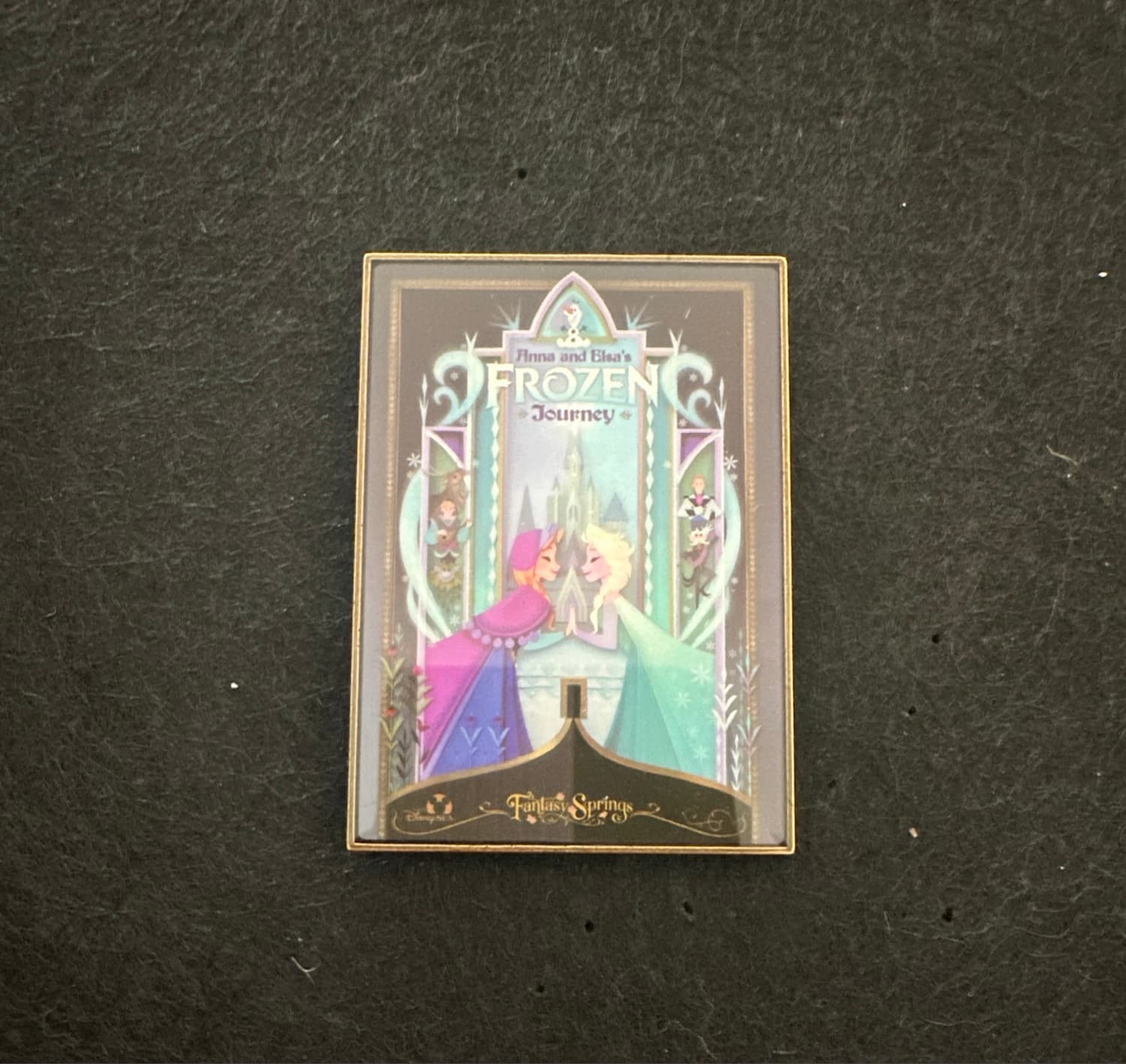 Fantasy Springs Poster Pin Set - Anna and Elsa's Frozen Journey ONLY