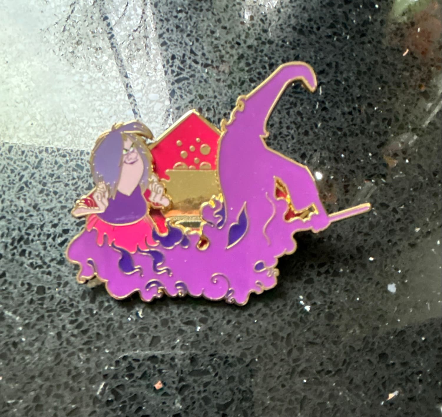 DLP MADAME MIM Pin Disneyland Paris LE 700 Villain W/ Hero Silhouette Pin