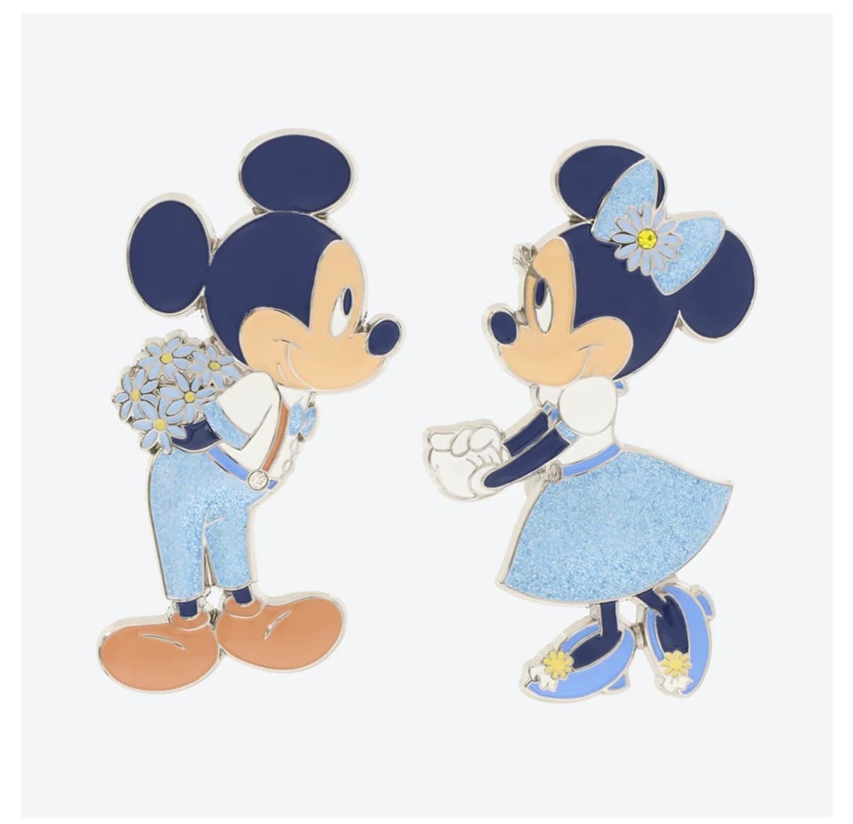 Mickey & Minnie Mouse Pin Set - Disney Blue Ever After Collection