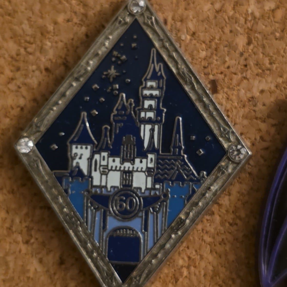 Disneyland 60th Diamond Celebration Jeweled Sleeping Beauty Castle Pin