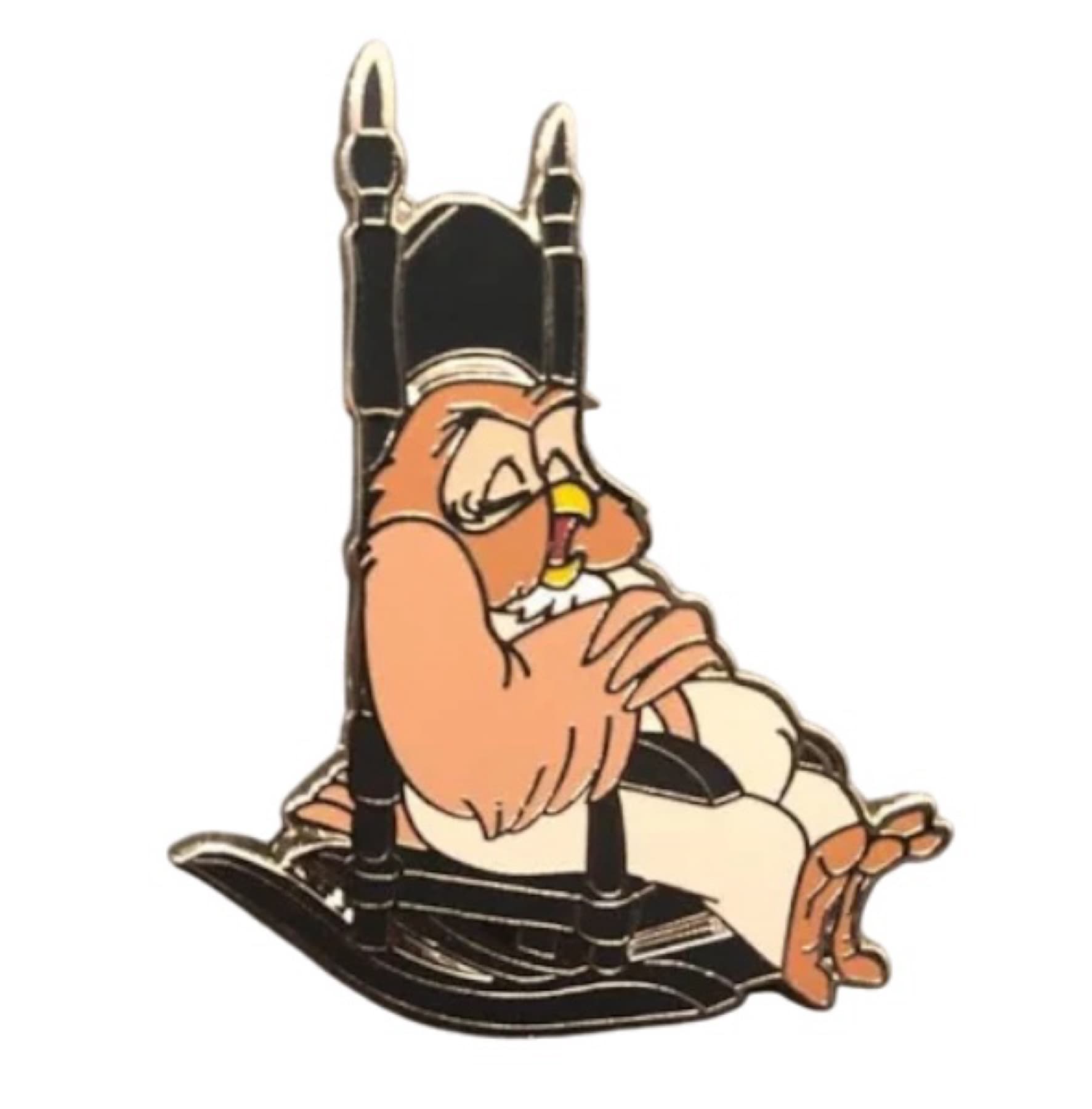 Owl Sleeping in Rocking Chair front