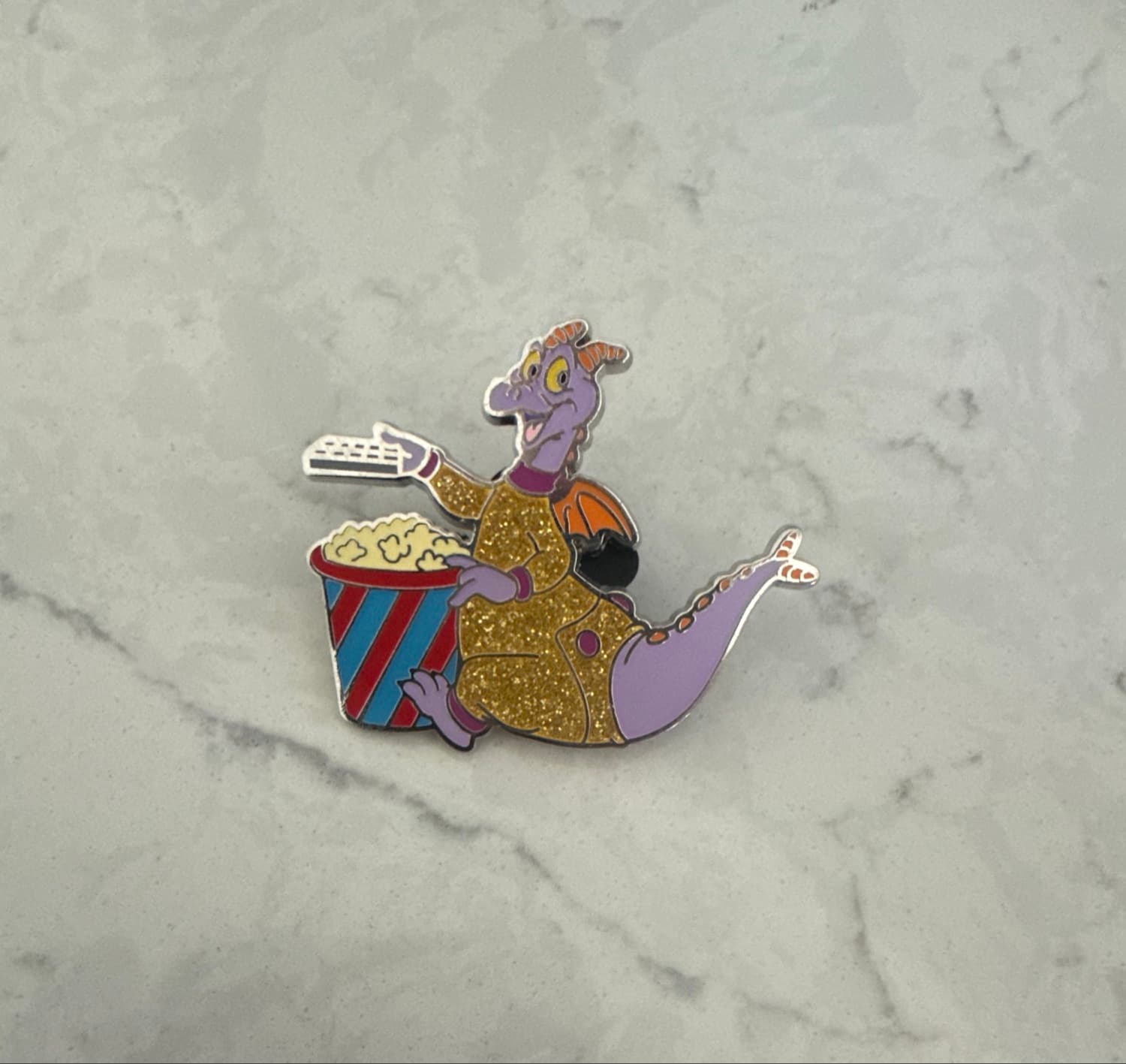 Figment in Pajamas with Popcorn Bucket front