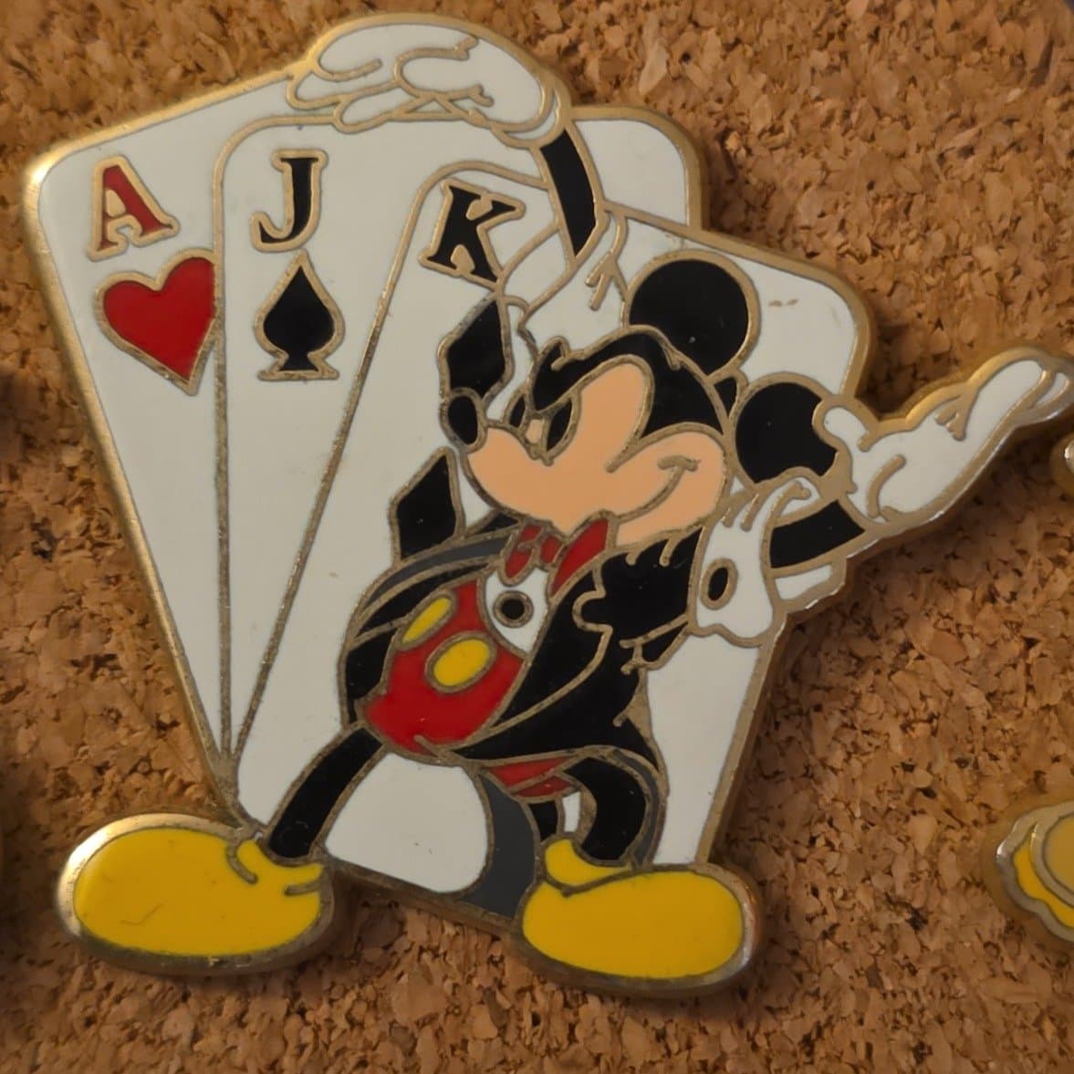 Mickey Mouse Magician with Playing Cards (Ace of Hearts, Jack of Spades, King of Clubs)
