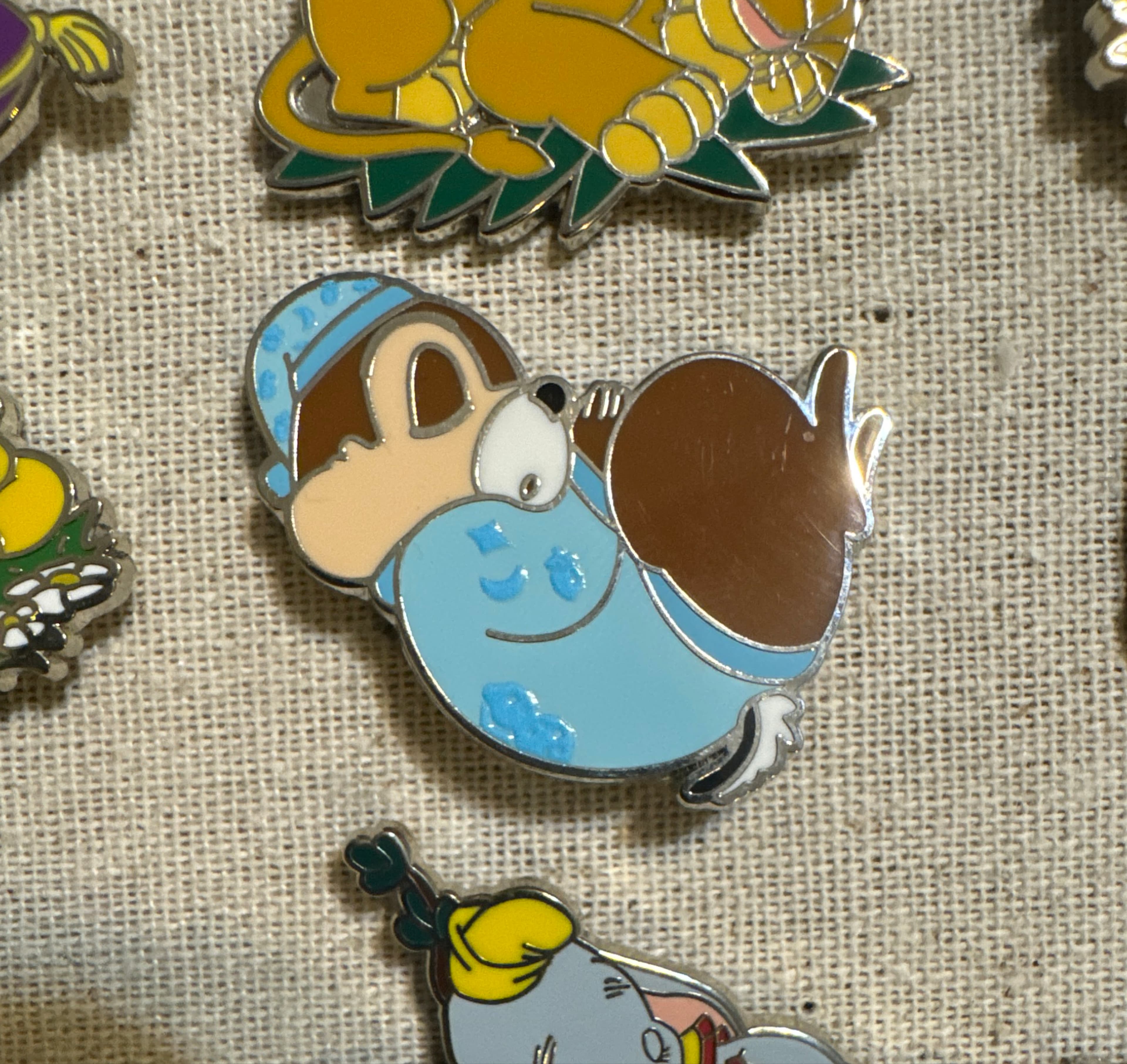 Chip Sleeping in Blue Pajamas with Acorn front