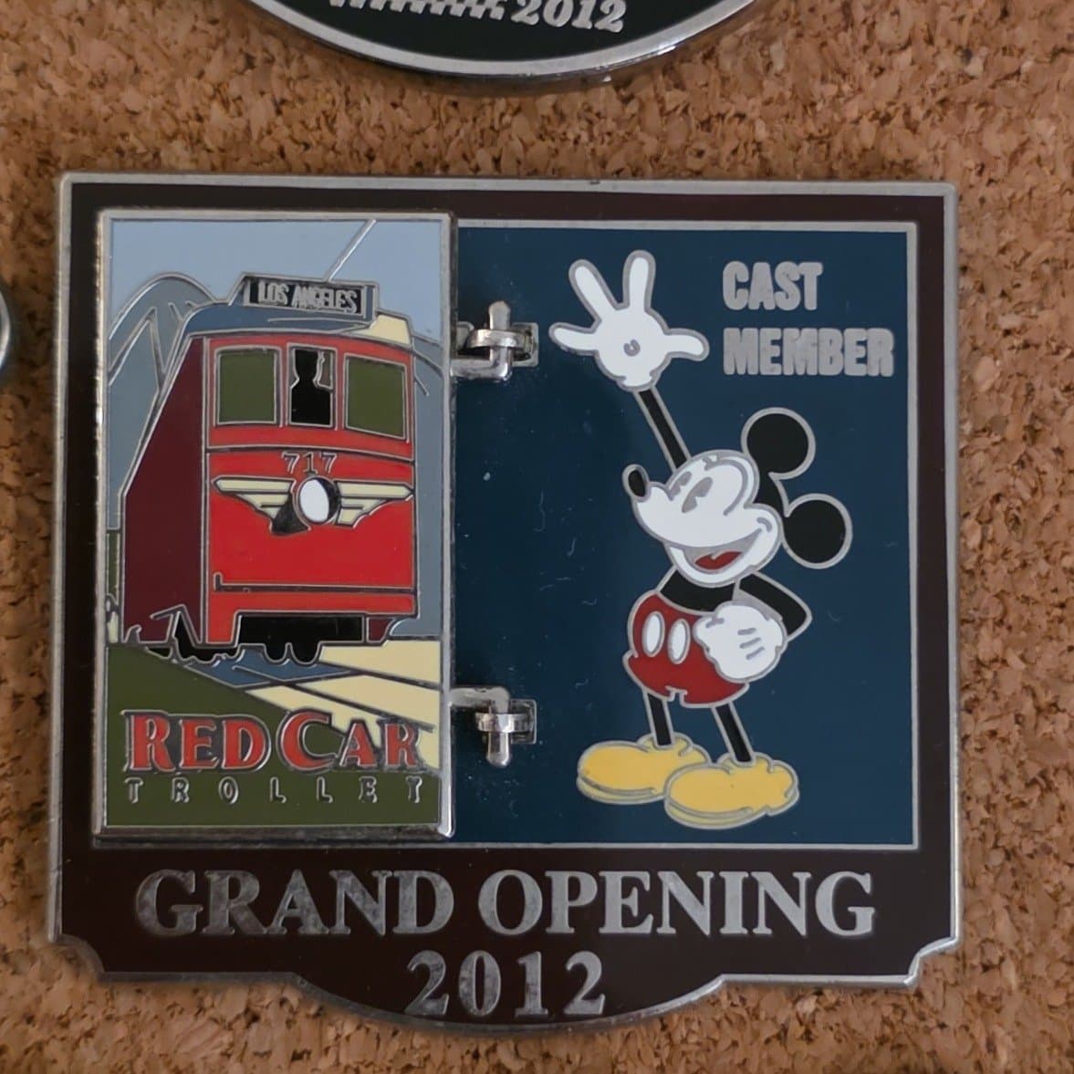 Mickey Mouse Red Car Trolley Cast Member Grand Opening 2012 Pin