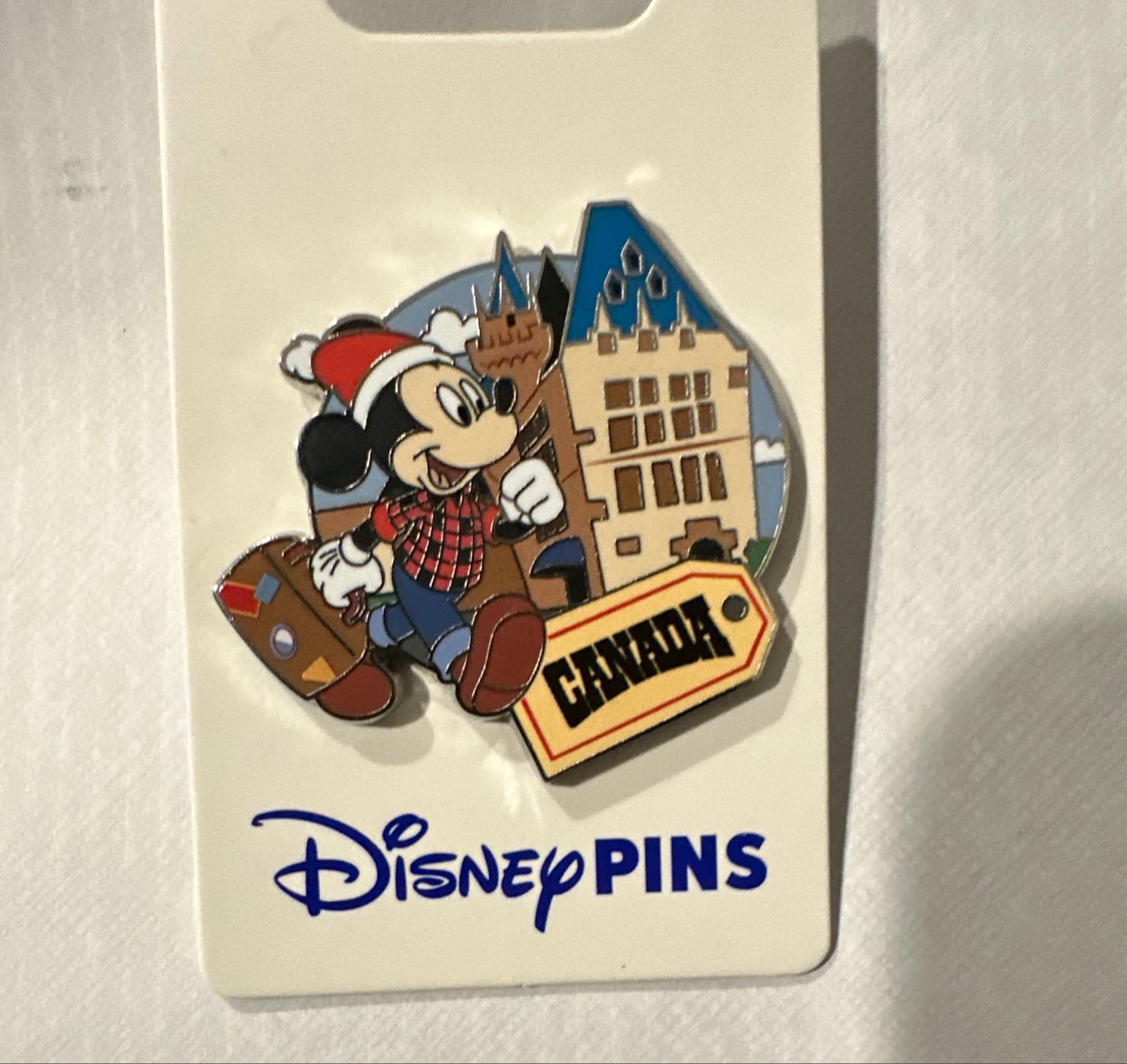 Mickey Mouse Traveling Canada Epcot World Showcase Pin front