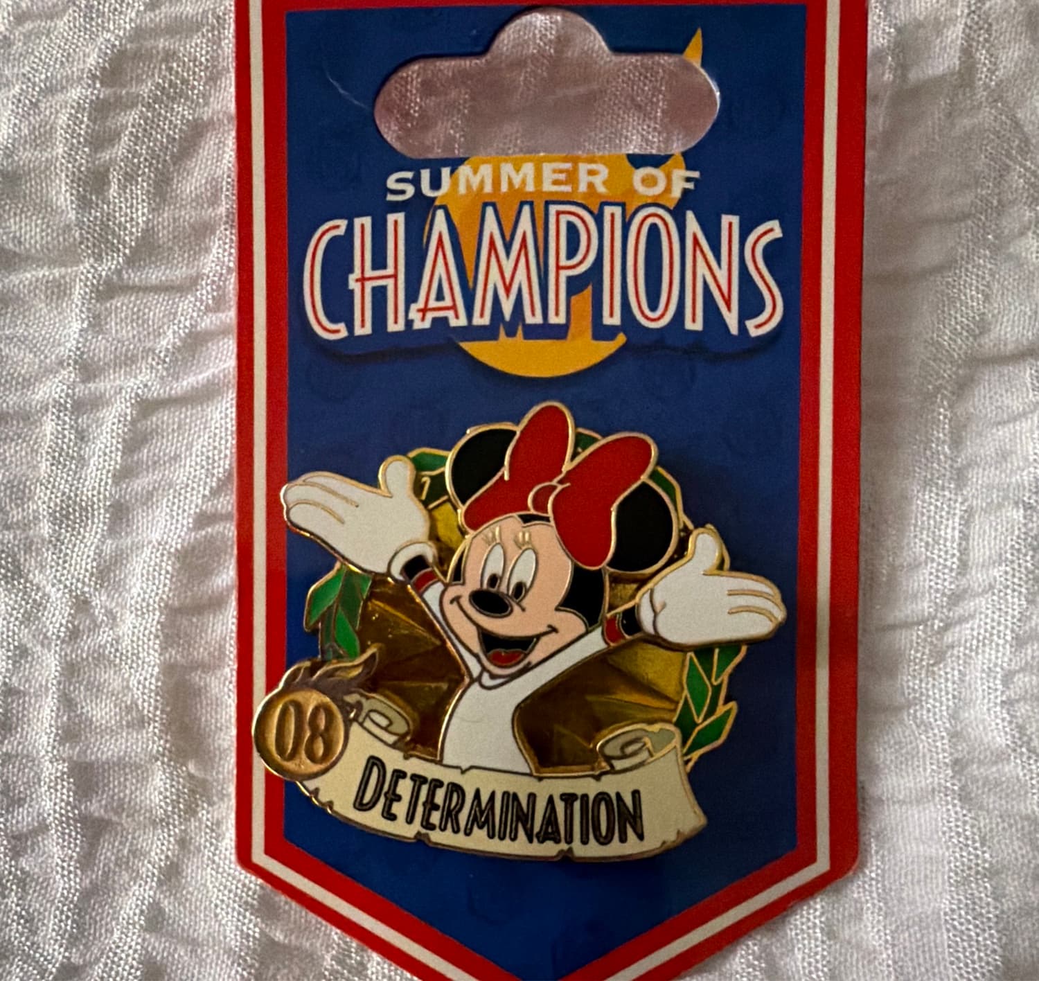Minnie Mouse 'Determination' Summer of Champions 2008 Pin