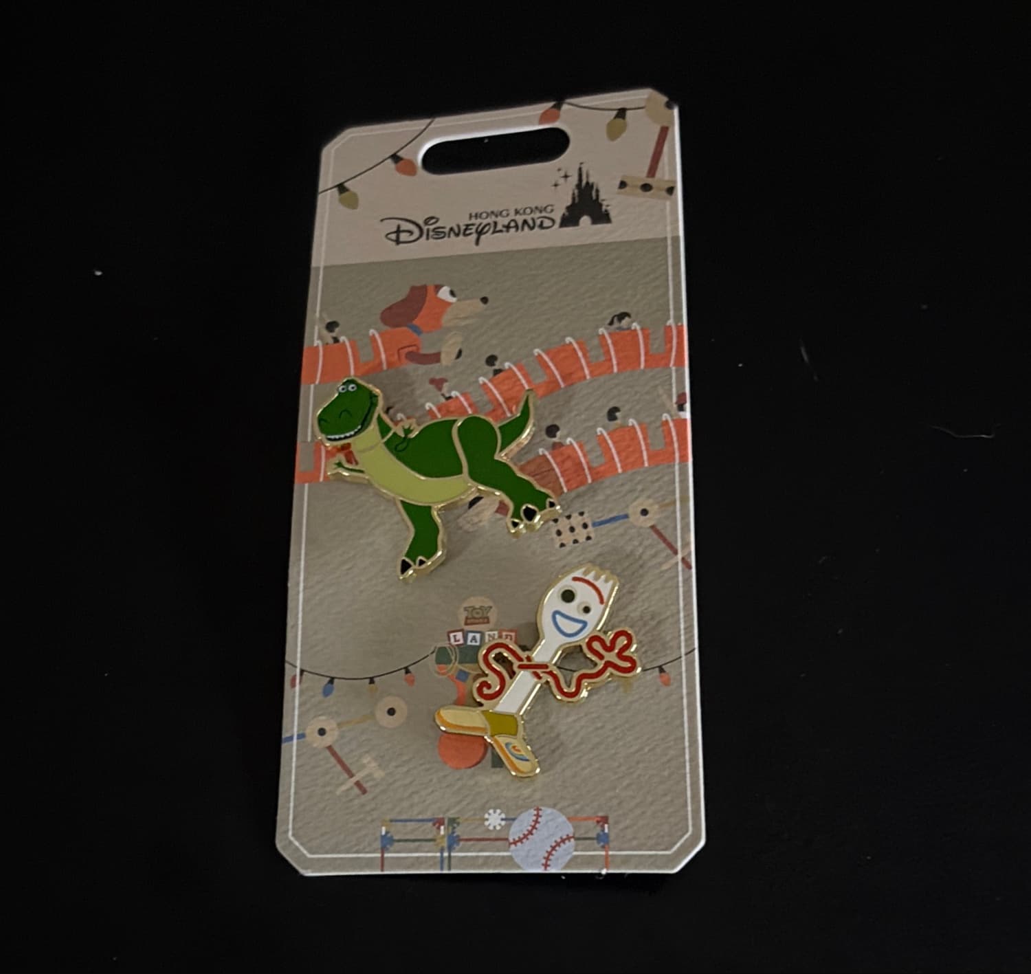 HKDL Toy Story Rex and Forky Pin Set
