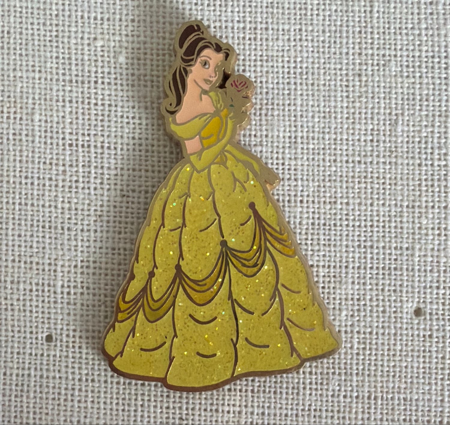 Glitter Princess - Belle holding rose front