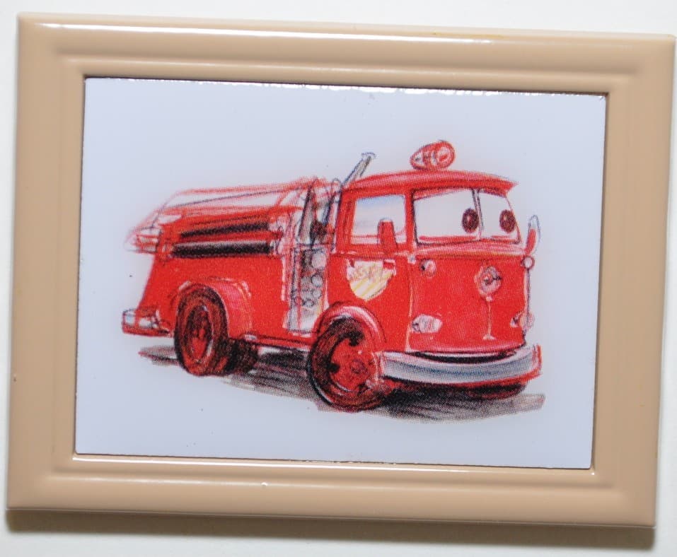 D23 2017 - Pixar Animation Sketch Framed Set - Cars - Red the Fire Truck ONLY