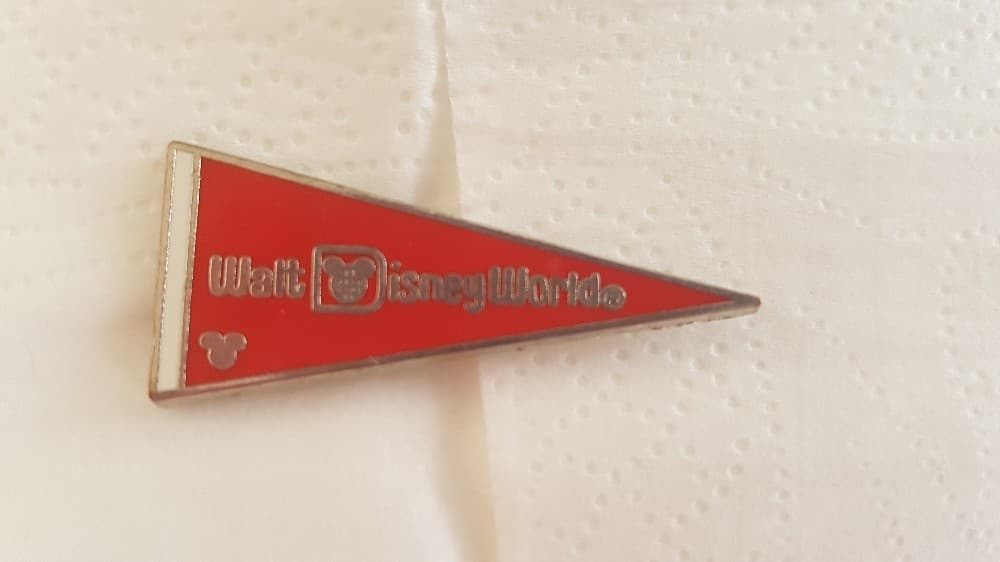 Hidden Mickey 2010 WDW - Red Pennant front