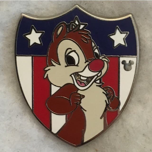 Hidden Mickey 2013 WDW - Patriotic Shields - Dale Completer front
