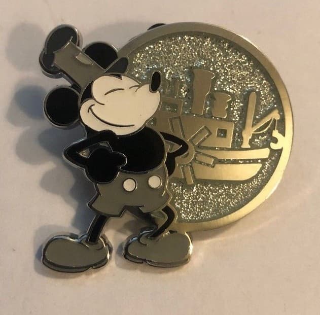 Celebrate Mickey Mouse Party Mystery Pin - Steamboat Willie front