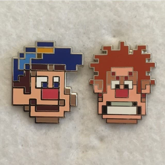 Pixelated Characters 2 Pin Set - Ralph and Felix