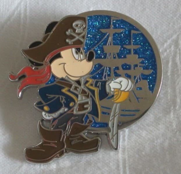 Celebrate Mickey Mouse Party Mystery Pin - Pirate Mickey Mouse front
